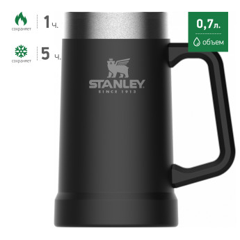 Кружка Stanley Adventure 0,7 л, чёрная (10-02874-034)